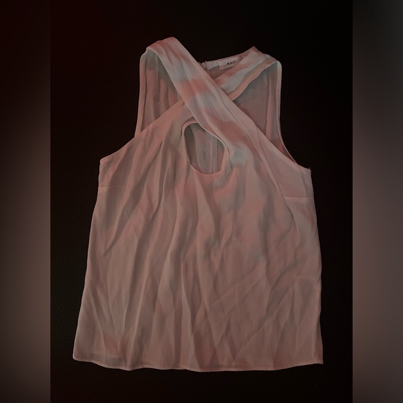 A.L.C. Silk Keyhole Cross Over White Tank Top Blouse - Picture 1 of 4